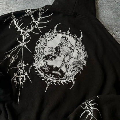 Y2K Harajuku Retro Hoodie for Unisex American Street Hip-hop
