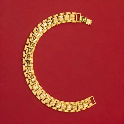 Exquisite Luxury 24K 9999 Pure Gold real gold Love Bracelet Men's Fashion All-match