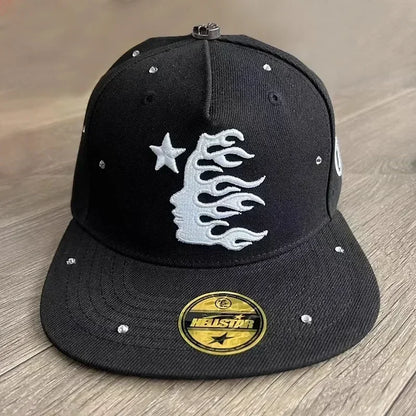 HS Fitted Hat Embroidered Logo Unisex Casual Sports Baseball Cap