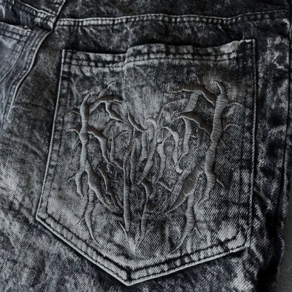 Y2K Phantom Jeans – Redefine Streetwear with Dark, Edgy Flair