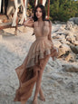 Sexy Halter Gradient Tassel Beach Backless Dress 2025