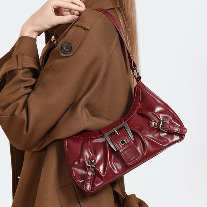 Y2K Retro Pleated Hobo Shoulder Bag