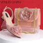Peach Color Elegant Lady Shoes and Bag 2025