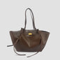 Large Capacity Trapeze Shoulder Bag for Women – Designer PU Leather Tote with Metal Lock | High-Quality