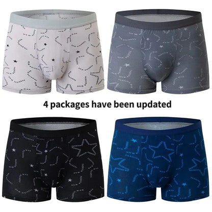 4/5Pcs European and American Plus Sizes MEN Underwear Trunks