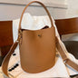 2025 New Women's Bucket Bag Simple Leather Handbag
