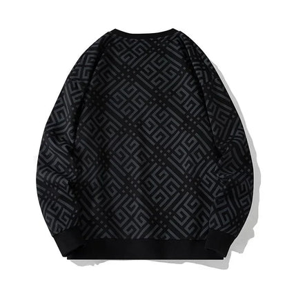 Printed Sweatshirt Men Plus Size Pullovers Oversized Sweater 7XL 8XL Man Tops Clothing