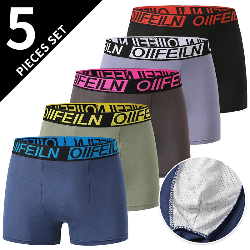 4/5Pcs European and American Plus Sizes MEN Underwear Trunks