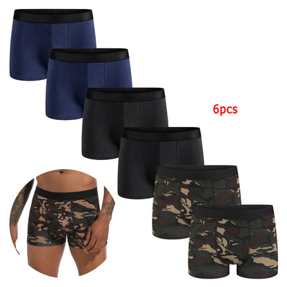 6pcs Pack 2024 Men Panties Cotton Underwear Male Brand Boxer Luxury Set