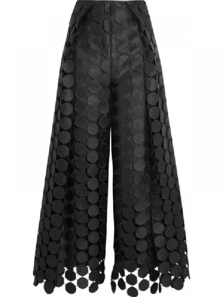 2025 New Spring Hollow Polka Dot Pants Women Fashion