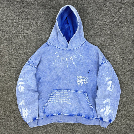 Fashion Streetwear Oversize Casual Cotton Hooded Sweatshirt Luxury  Hoodies For Unisex