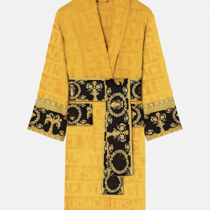 Elegant Luxurious Plush Unisex Bathrobe Ultra-Soft Sash Pockets Long Sleeves