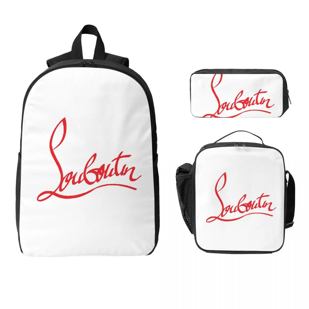 Christian Louboutin-inspired 3-piece Insulated school bag set 3ps