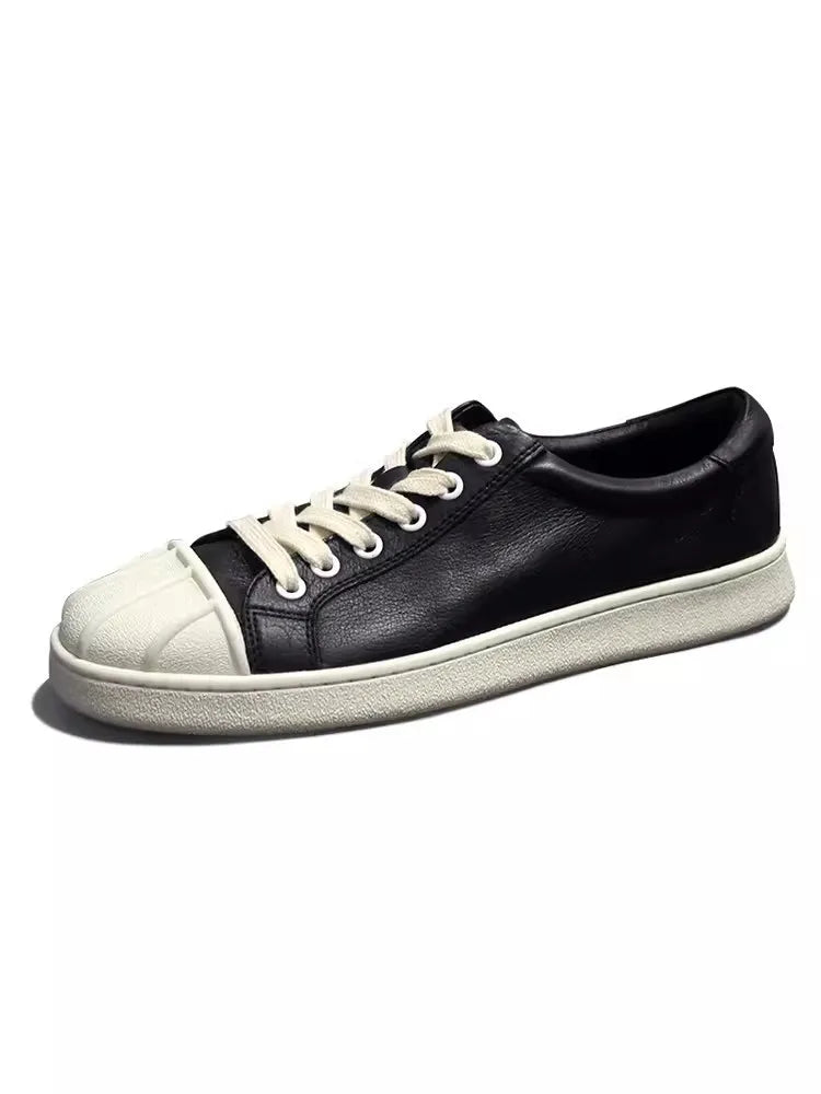 High Street Men Genuine Leather Handmade Vintage Flat Fashion Shoes
