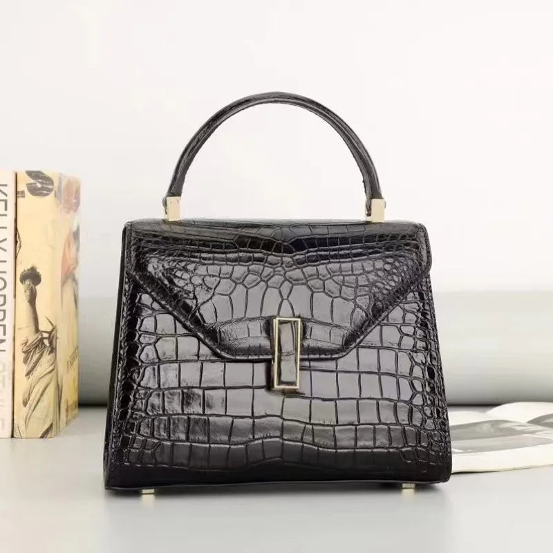 2025 100% Genuine Natural Crocodile Skin Women's Handbag