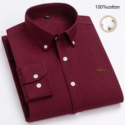 Business Casual Shirt for Men Large size Full 100% Cotton