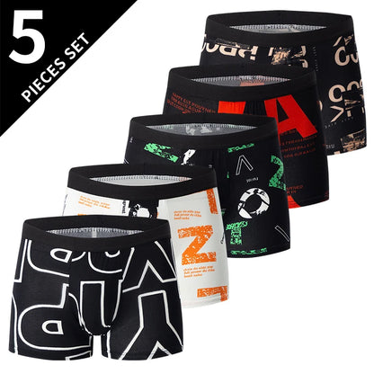 4/5Pcs European and American Plus Sizes MEN Underwear Trunks