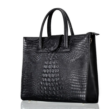 Leather Business Women's Briefcase 14-inch Laptop Cowhide Bag