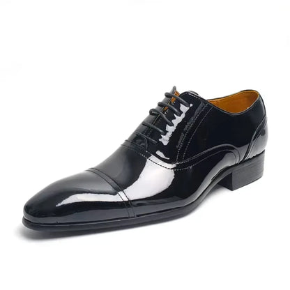 Deluxe Men's Leather Shoes, Business office formal leather shoe, Oxford Lace-up Classic Fashion