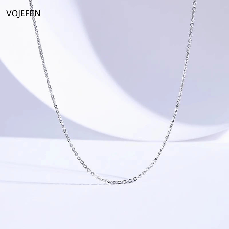 New  Pt950 Gold O Chains Necklace Jewelry Platinum Solid Gold Women