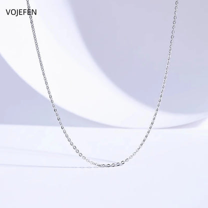 New  Pt950 Gold O Chains Necklace Jewelry Platinum Solid Gold Women