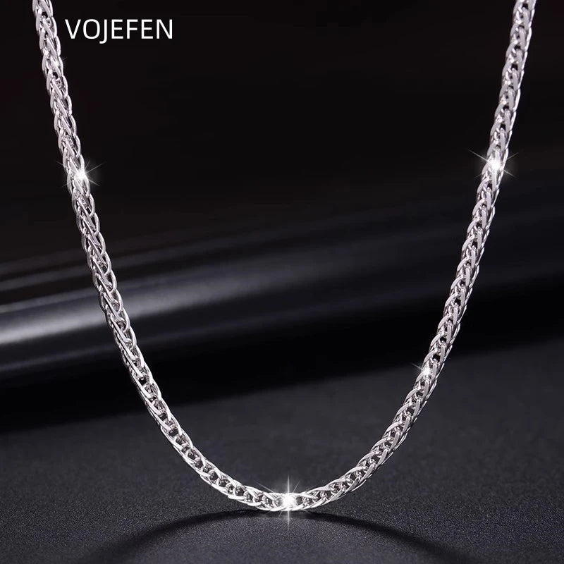 Chopin Necklace Real Platinum Solid Chain Men's Certified