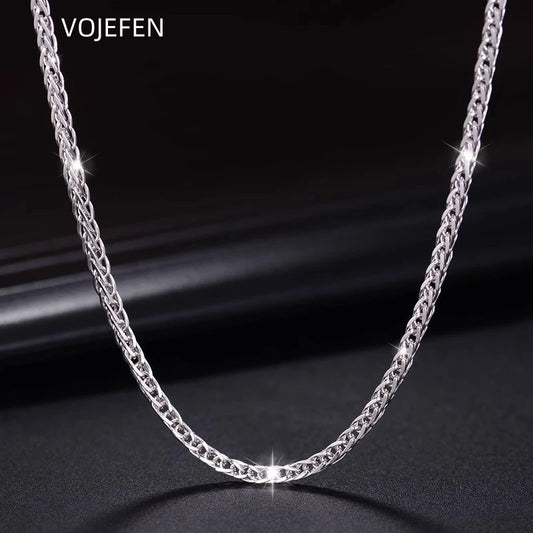 Chopin Necklace Real Platinum Solid Chain Men's Certified