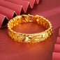 Exquisite Luxury 24K 9999 Pure Gold real gold Men's Dragon Bracelet Men's Boss Chain Aggressive Vintage