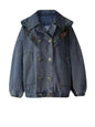 Blue Bow Back Plus Size Denim Jacket – Spring Autumn 2025