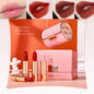 Makeup Korean Matte Lipstick Set Waterproof Long Lasting Leather Bag Velvet Vitamin Lip Gloss Kit Box