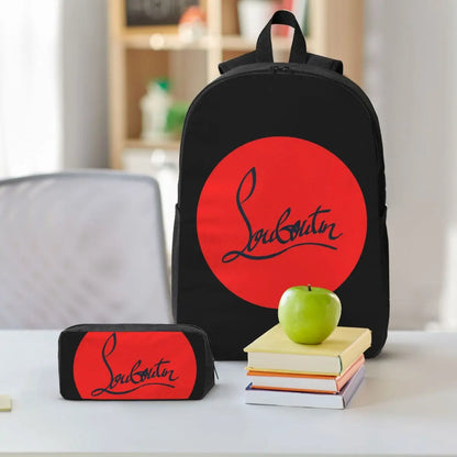 Christian Louboutin-inspired 3-piece Insulated school bag set 3ps
