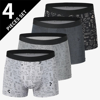 4/5Pcs European and American Plus Sizes MEN Underwear Trunks