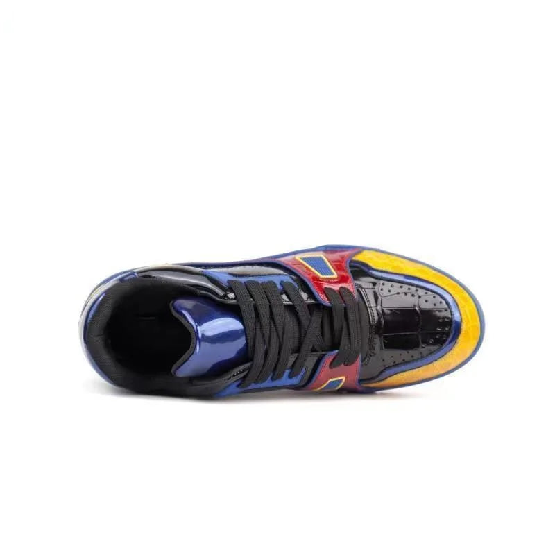 2025 New Arrival Fashion Crocodile Skin causal shoes me Genuine leather Sneaker