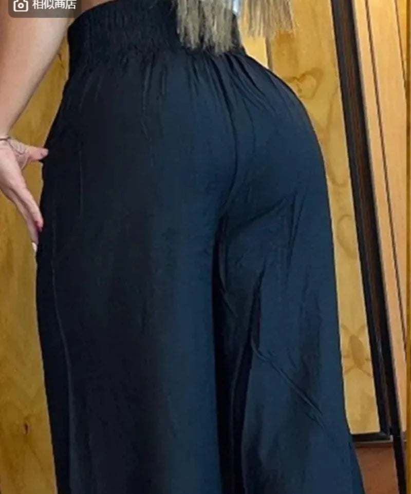 Casual Women’s High Waist Wide Leg Pants Summer Fashion