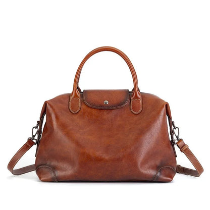 2025 New Retro Genuine Leather Women's Bag Large Capacity Tote Bag