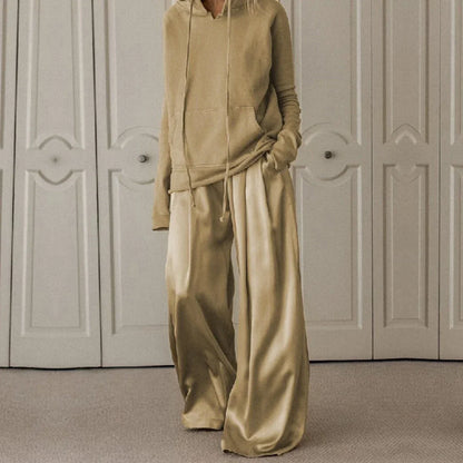 2025 Women's Hoodie & Pants Set Wide Leg Pants