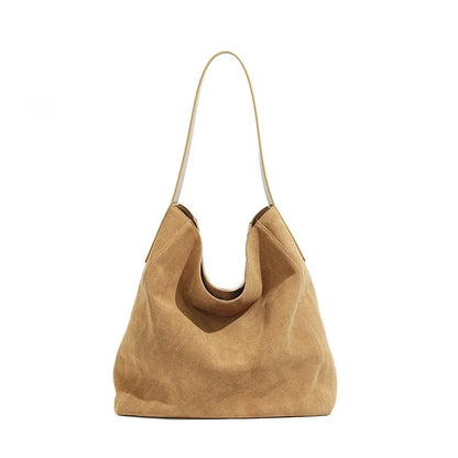 Travel-Ready Elegant Winter Purse Tote High Class Matte Suede Wool Shoulder