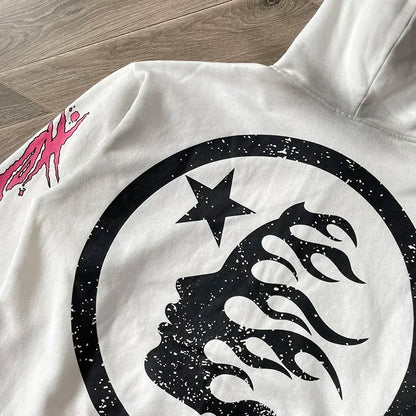 HS Flame Glitter Zip-Up Glitter fleece Unisex Hoodie