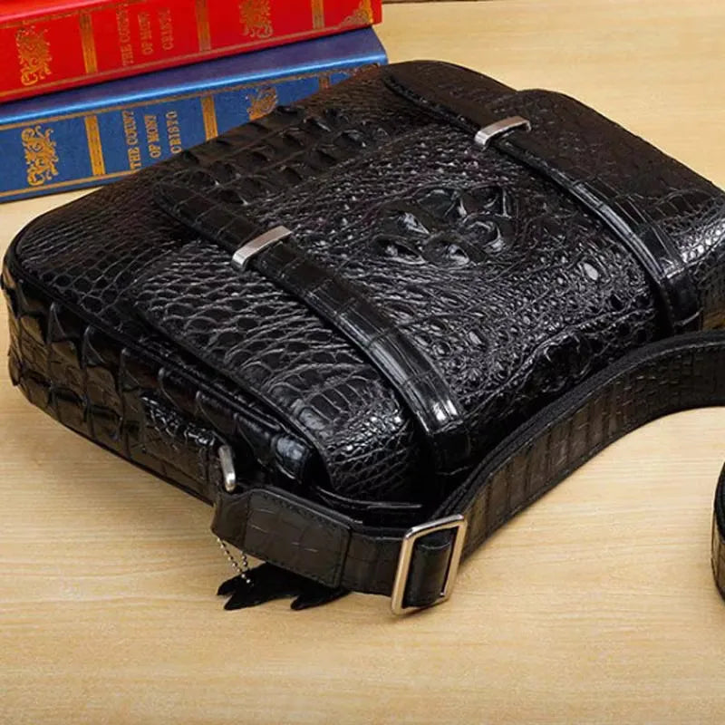 New Arrival Men's Genuine Crocodile Leather  Single Shoulder Bag
