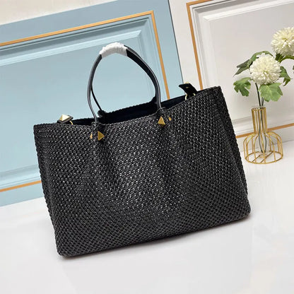 Embroidered Beach Bag High Quality Woven Fashion Large Capacity Tote Bag 2025