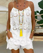 New Two Piece Sets Embroidered Summer Top Shorts for Women 2025