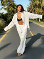 Cotton Linen Shirt and Pants Set New 2025