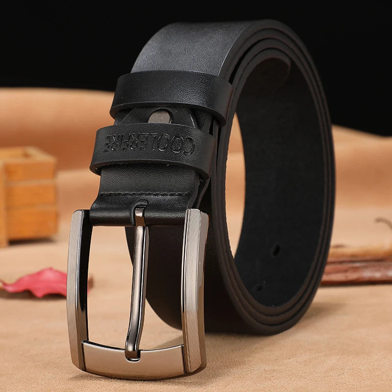 Men's High Quality Genuine Leather Belt Luxury Designer Belts Cowskin Fashion Strap Jeans