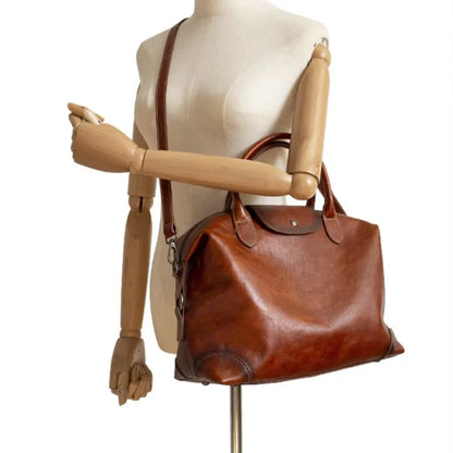 2025 New Retro Genuine Leather Women's Bag Large Capacity Tote Bag