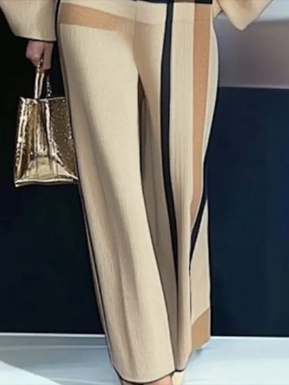 Striped Trousers Woman Pants 2025 New Casual Loose Wide Leg Bottoms Fashion