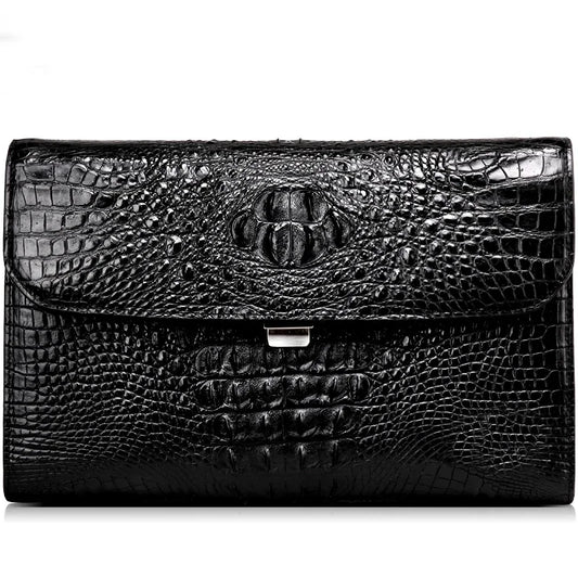 New Crocodile Leather Handbag Men's Clutch Bag Business Leather Bag leisure