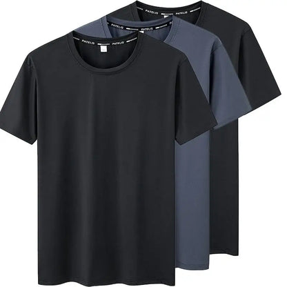 5XL 6XL 7XL T-shirt Men Plus Size Tees 110-175kg Quick Dry Breathable Fitness Running Round Neck Short Sleeve Oversized Tops