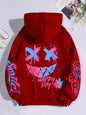 Happy Day Graffiti Print Women Hoodie Oversize Street Hip-Hop Hoody Fashion