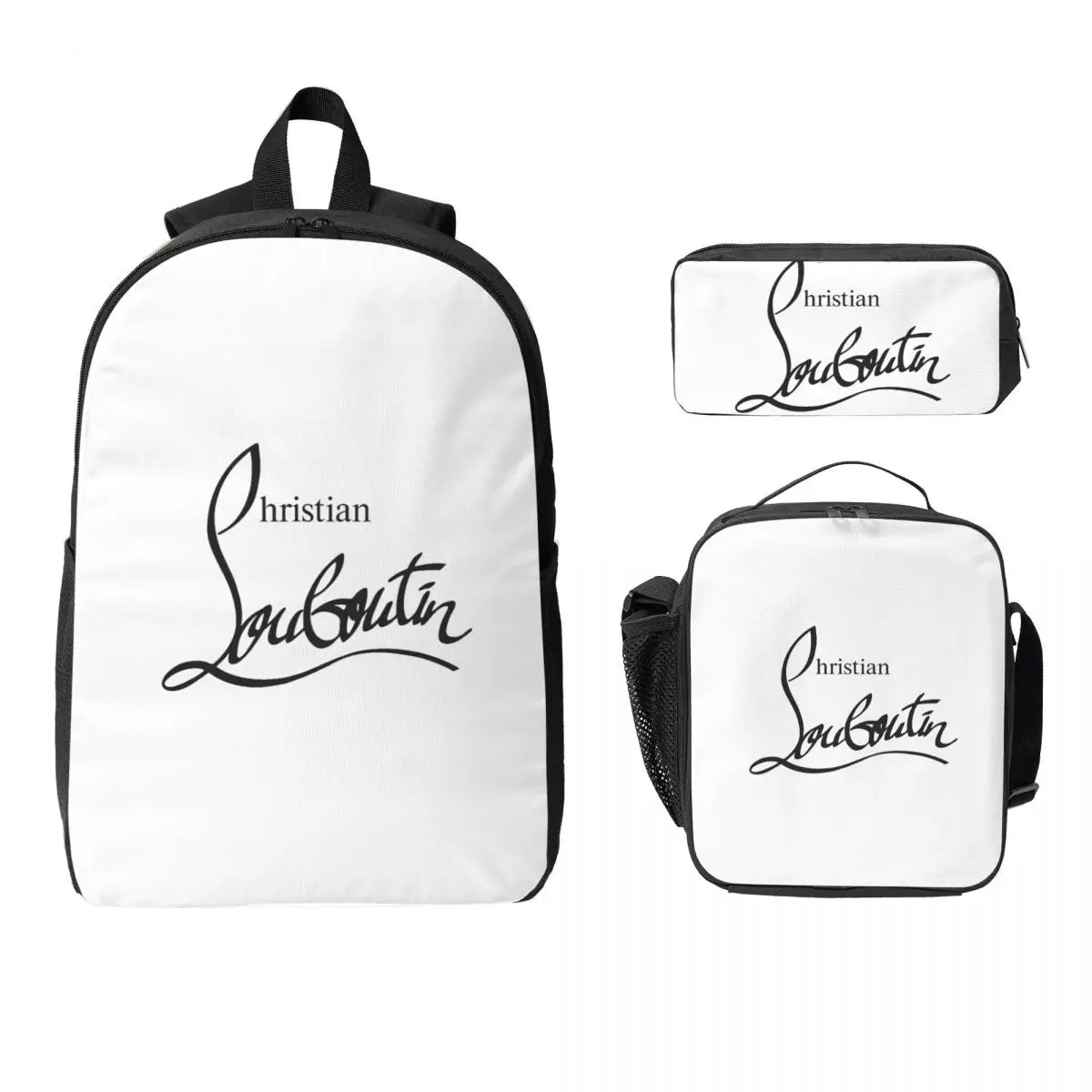Christian Louboutin-inspired 3-piece Insulated school bag set 3ps