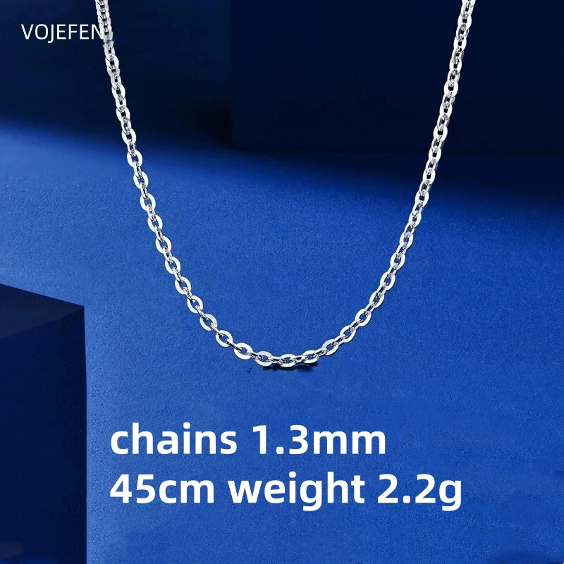 New  Pt950 Gold O Chains Necklace Jewelry Platinum Solid Gold Women